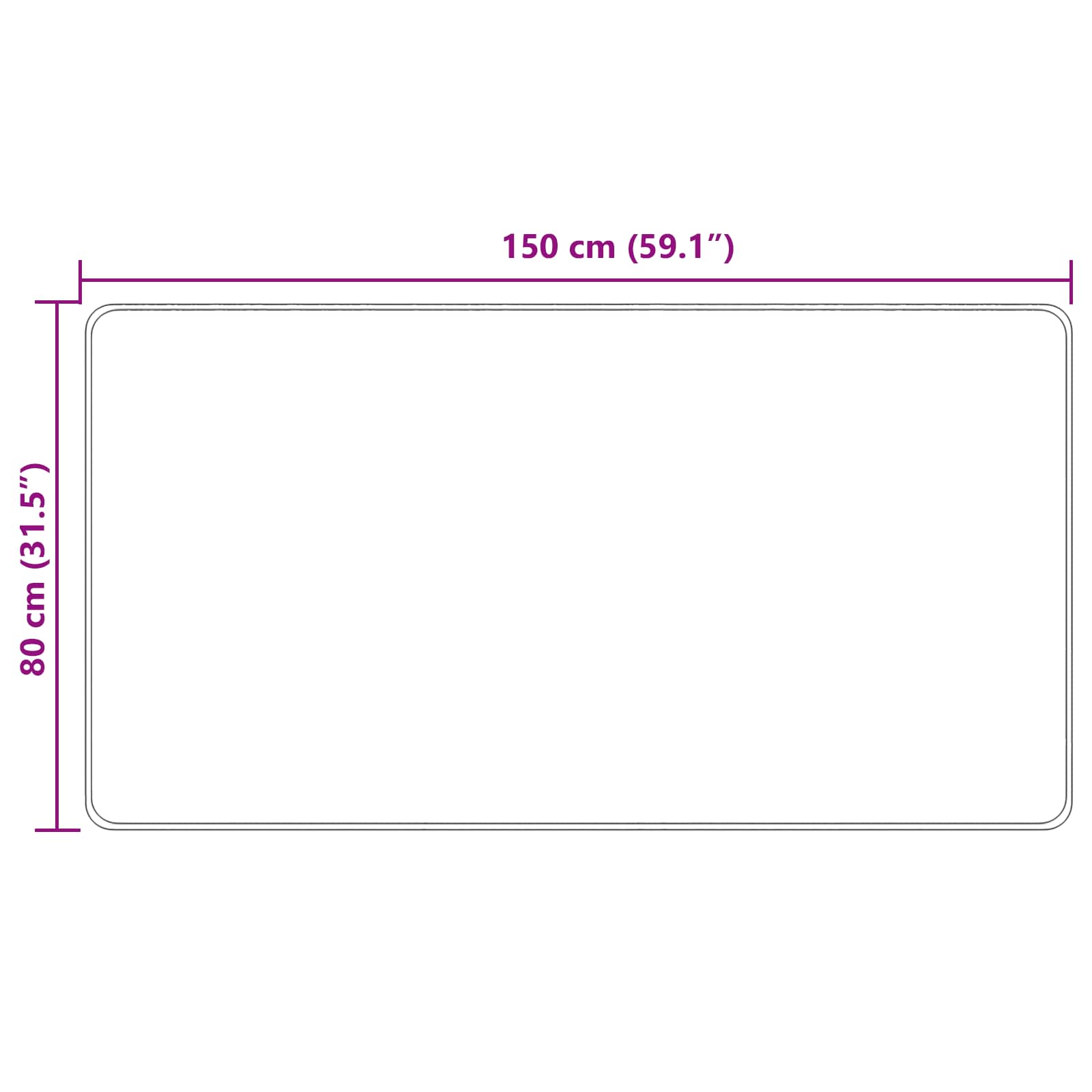 Teppichläufer MARSA Waldgrün 80 x 150 cm Polyester und PVC