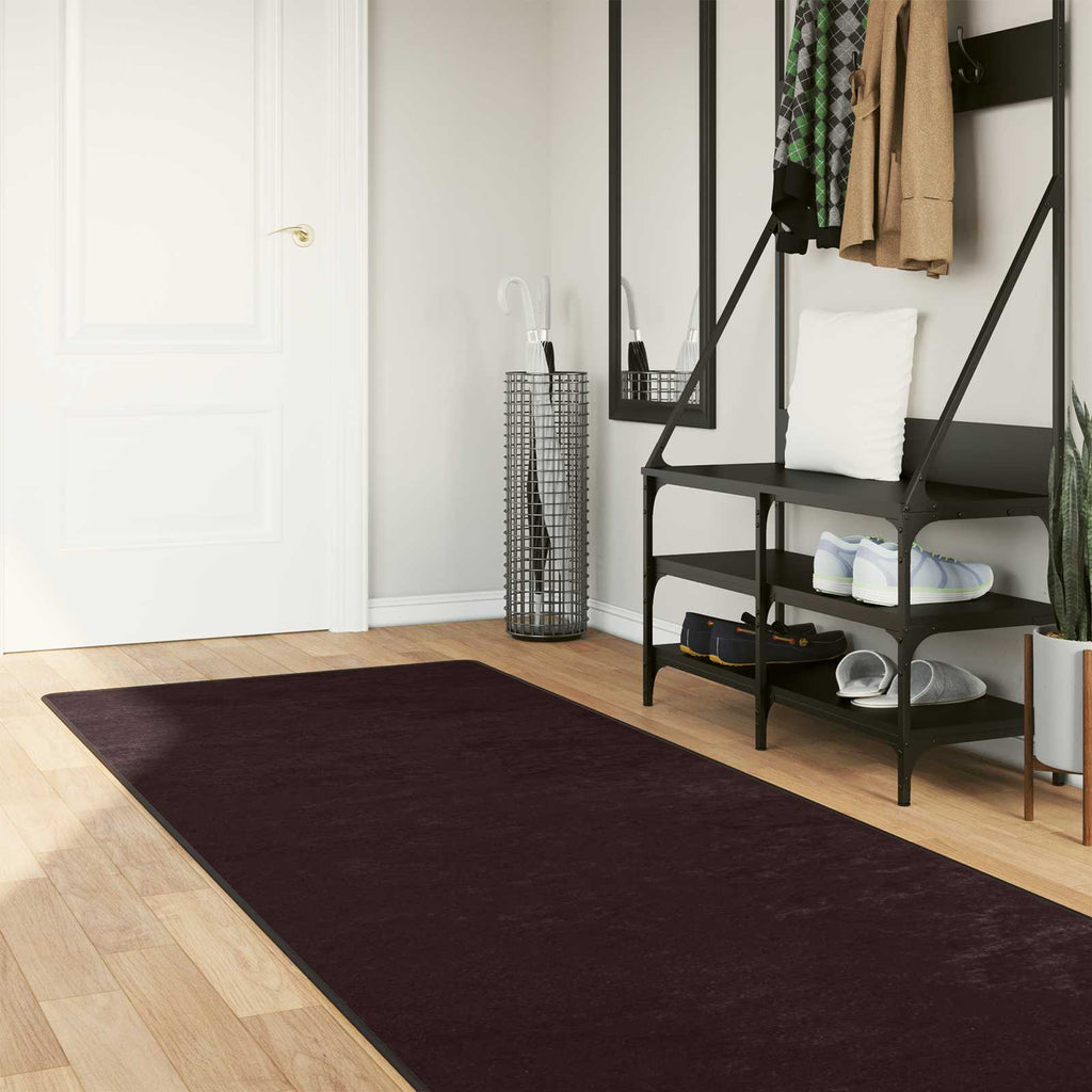 Teppichläufer MARSA Anthrazit 100 x 250 cm Polyester und PVC