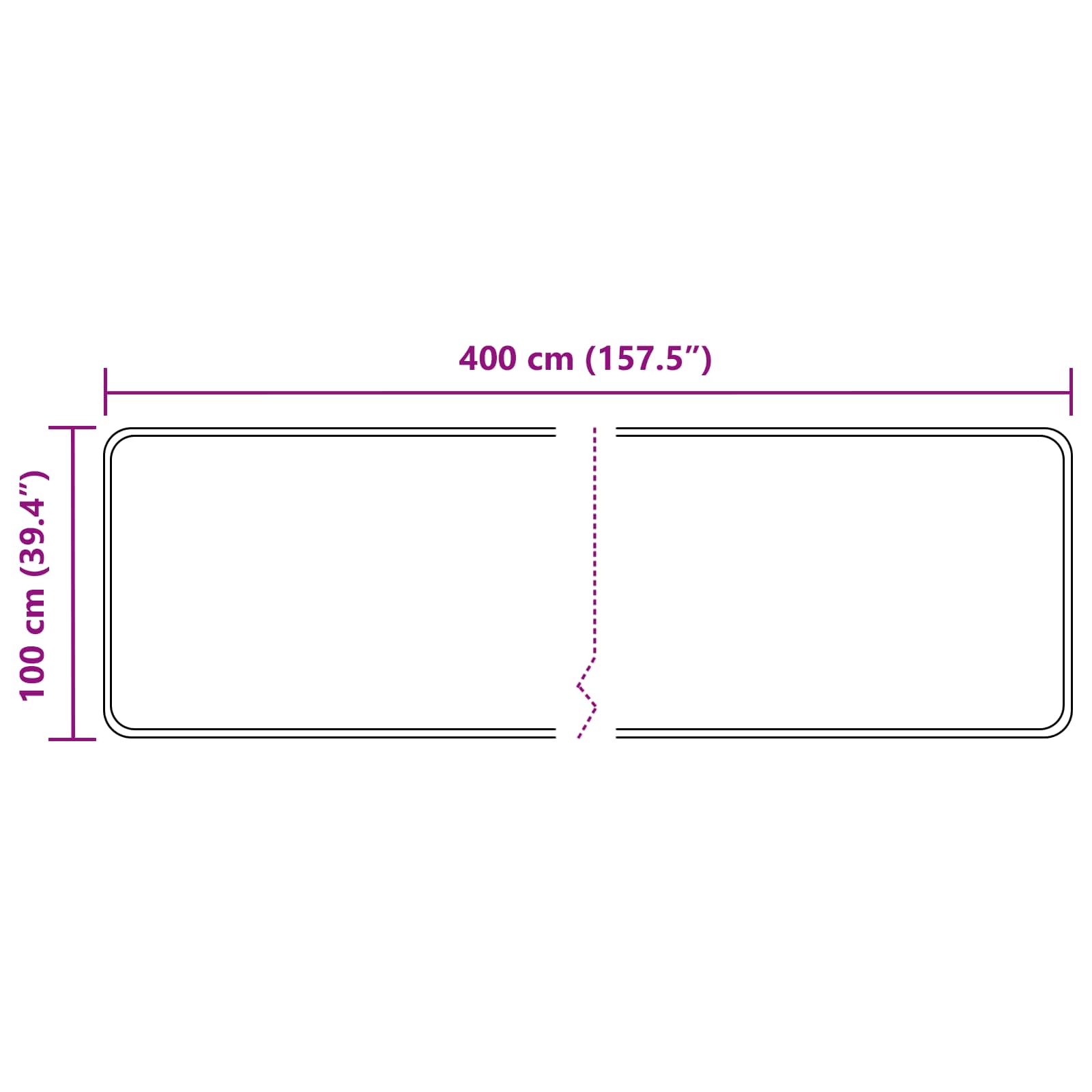 Teppichläufer MARSA Anthrazit 100 x 400 cm Polyester und PVC