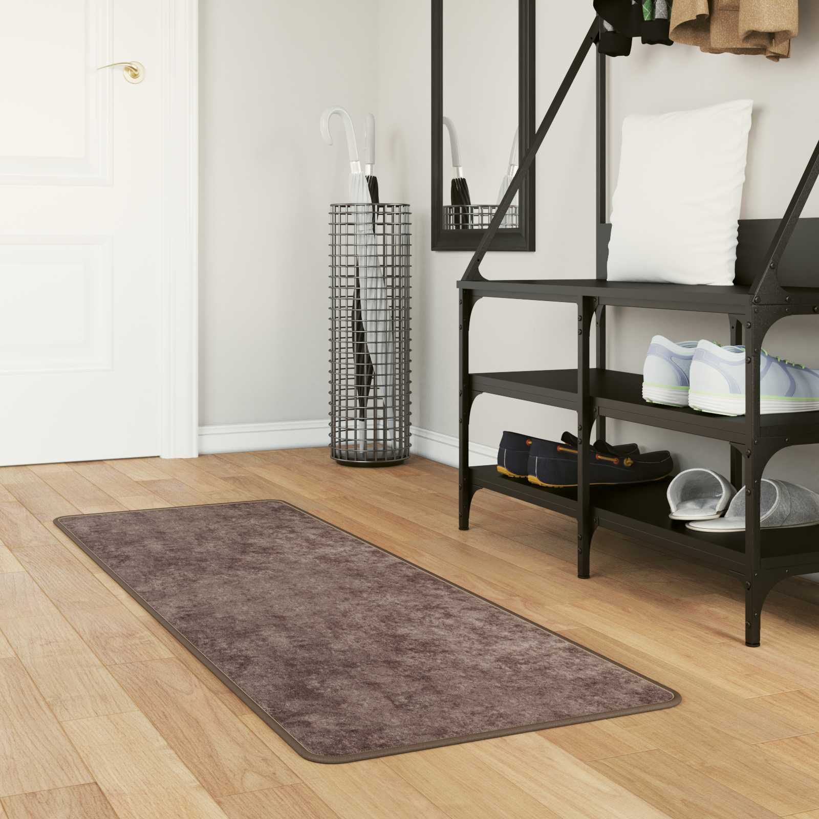 Teppichläufer MARSA Grau 50 x 200 cm Polyester und PVC