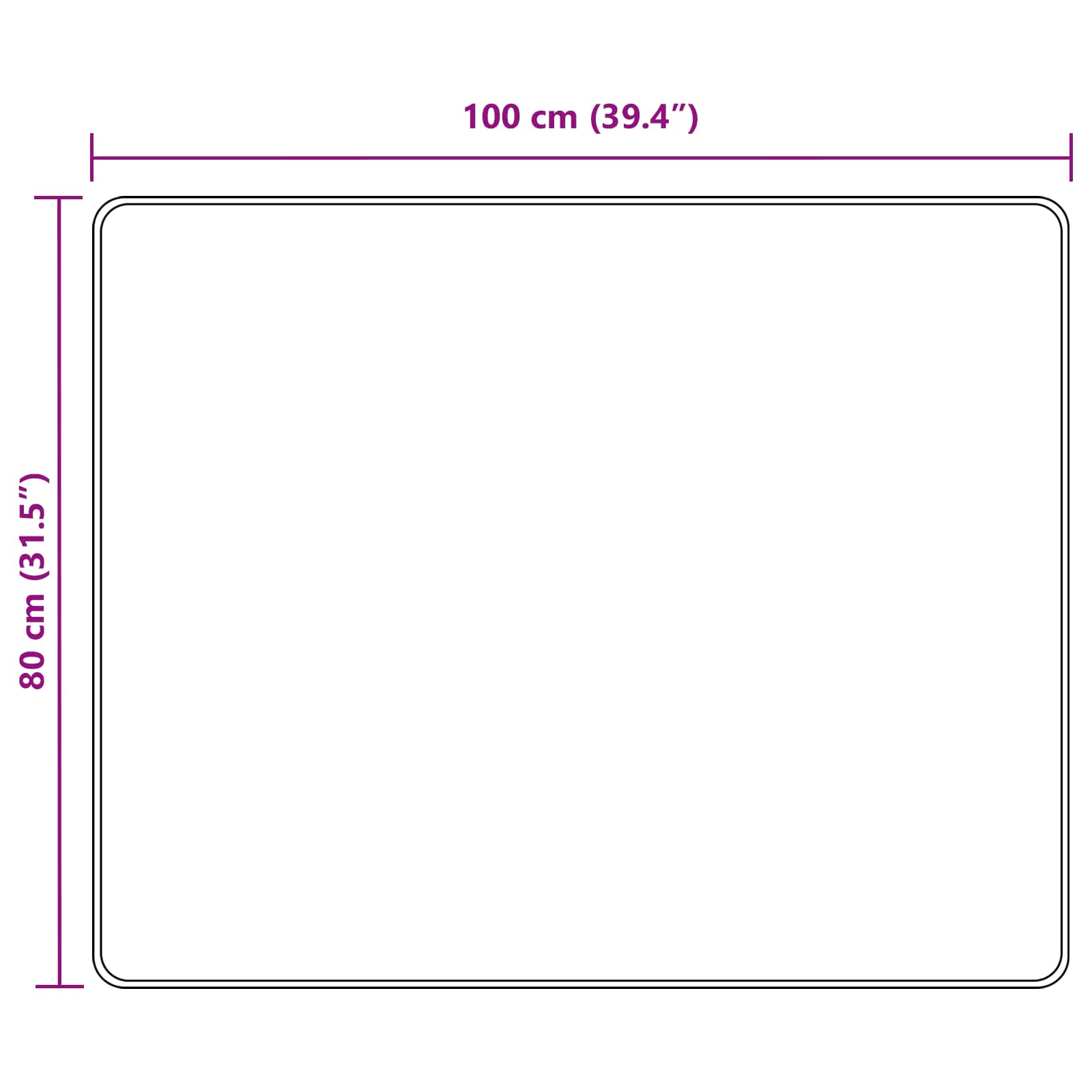 Teppichläufer MARSA Grau 80 x 100 cm Polyester und PVC