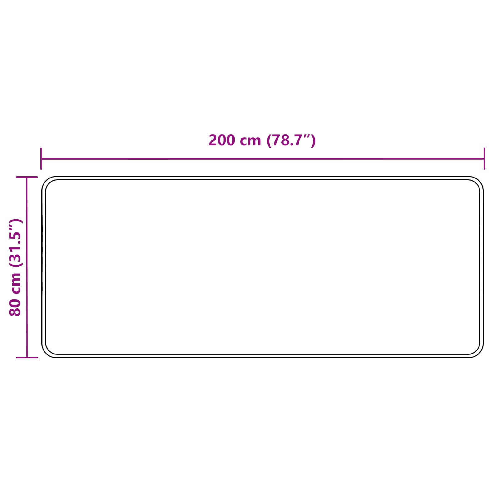 Teppichläufer MARSA Grau 80 x 200 cm Polyester und PVC