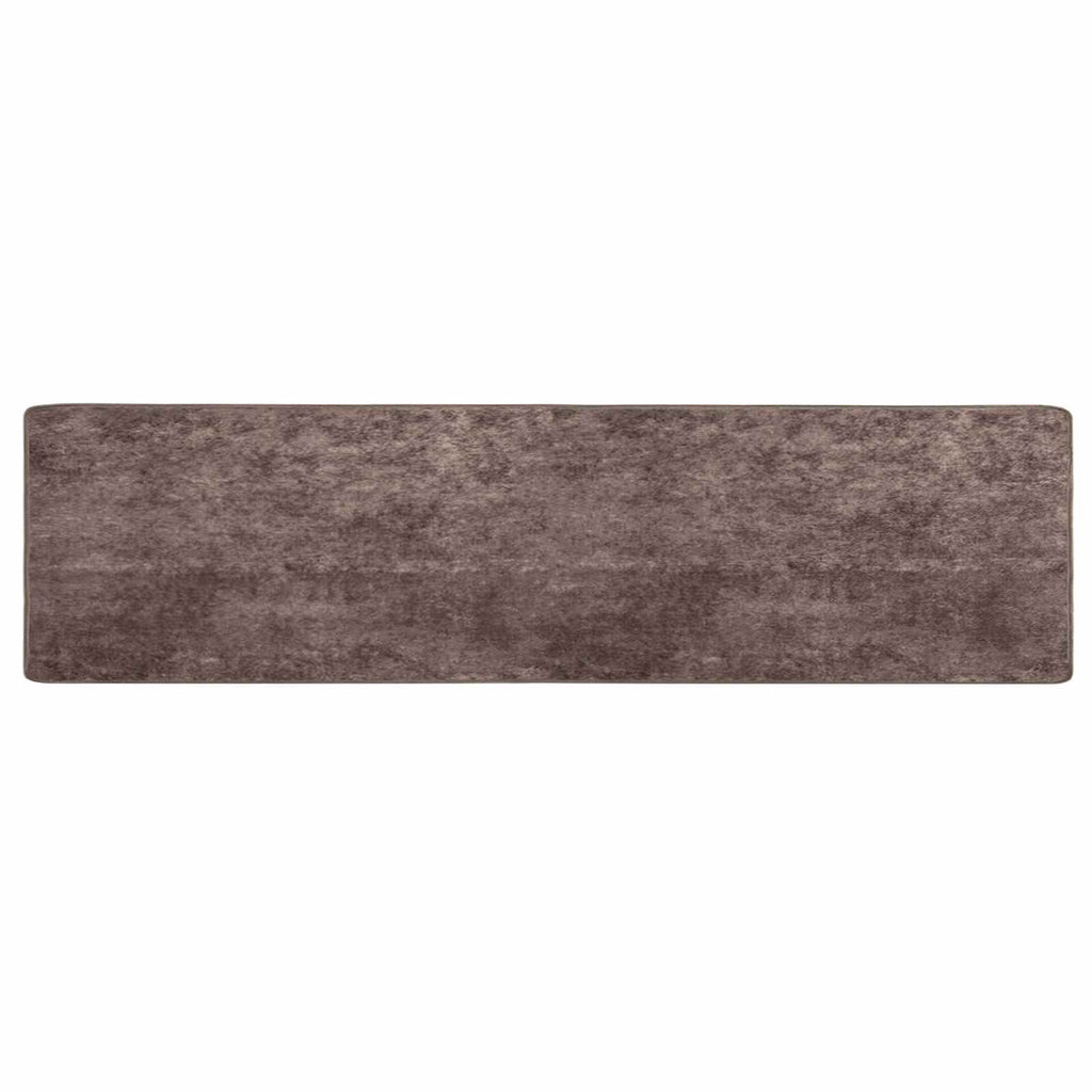 Teppichläufer MARSA Grau 80 x 400 cm Polyester und PVC