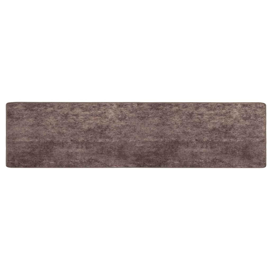 Teppichläufer MARSA Grau 80 x 450 cm Polyester und PVC