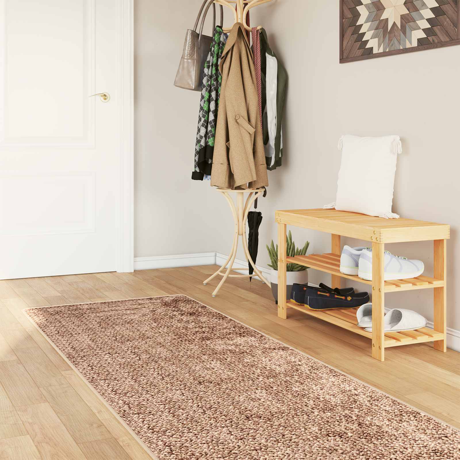 Teppichläufer MARSA Gelb 80 x 400 cm Polyester und PVC