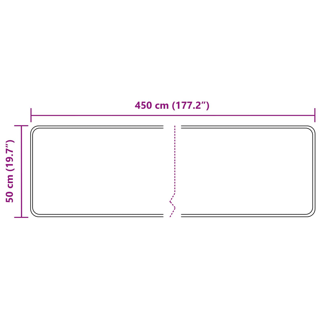 Teppichläufer MARSA Mehrfarbig 50 x 450 cm Polyester und PVC