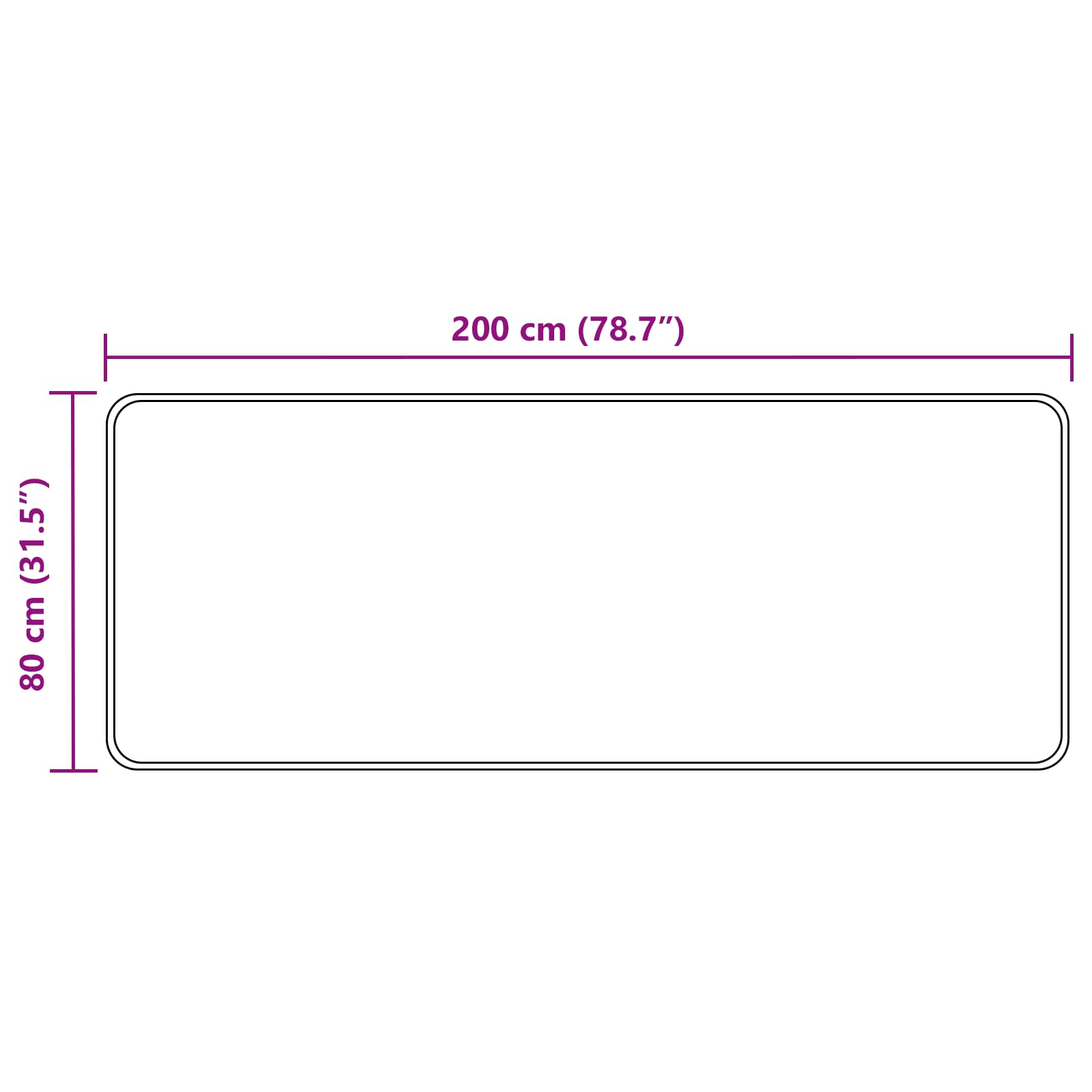 Teppichläufer MARSA Mehrfarbig 80 x 200 cm Polyester und PVC
