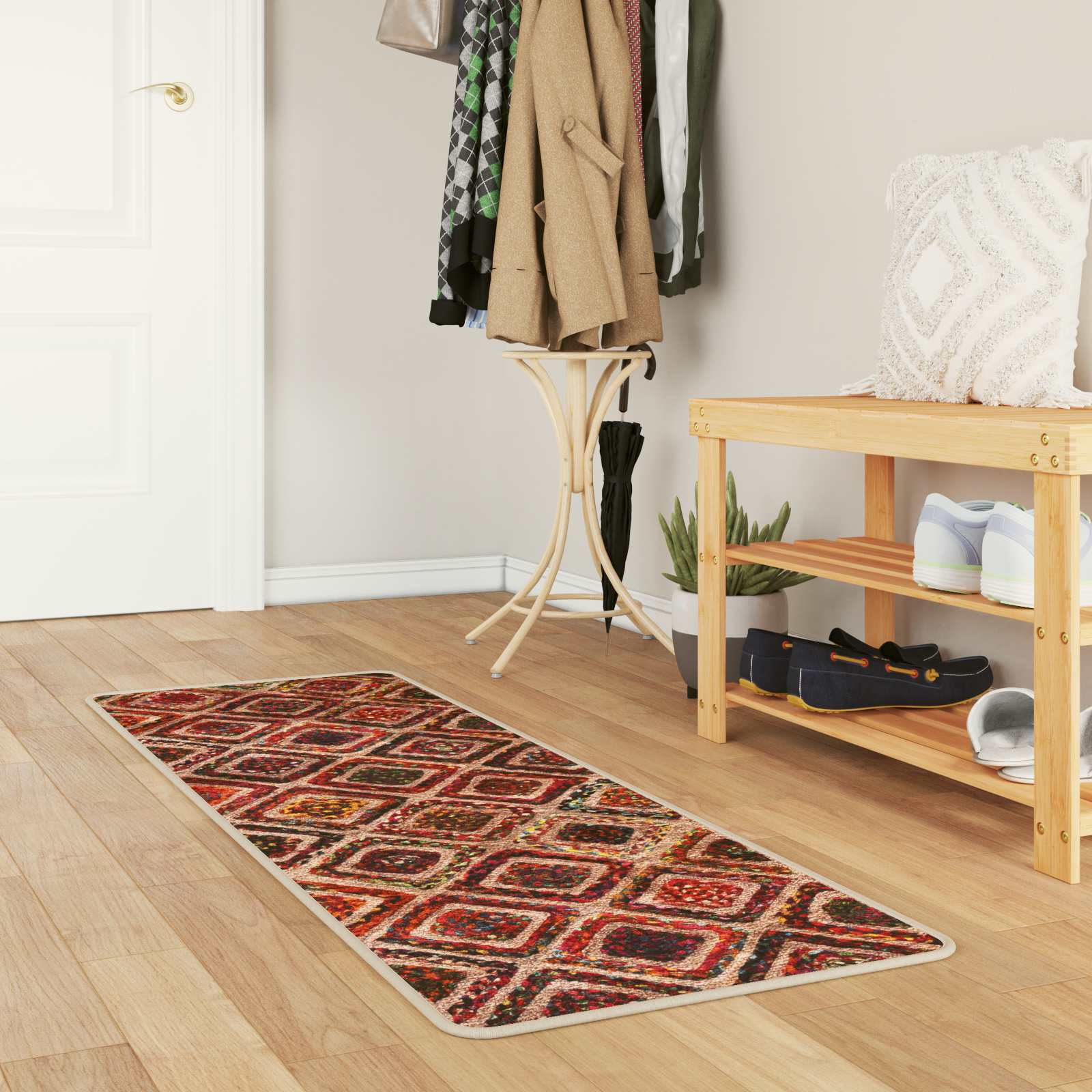 Teppichläufer MARSA Mehrfarbig 50 x 150 cm Polyester und PVC
