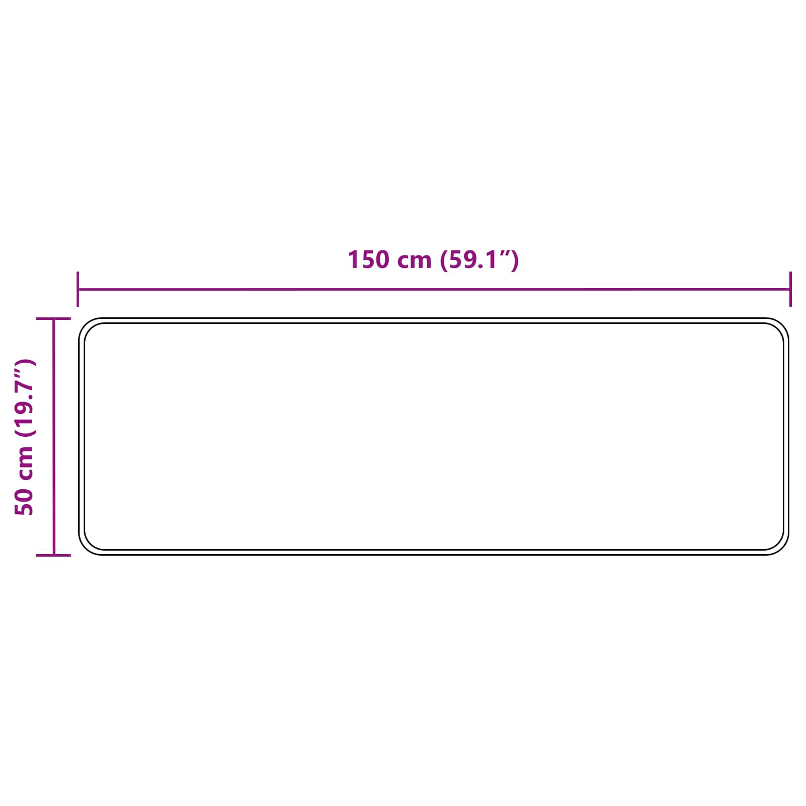 Teppichläufer MARSA Mehrfarbig 50 x 150 cm Polyester und PVC