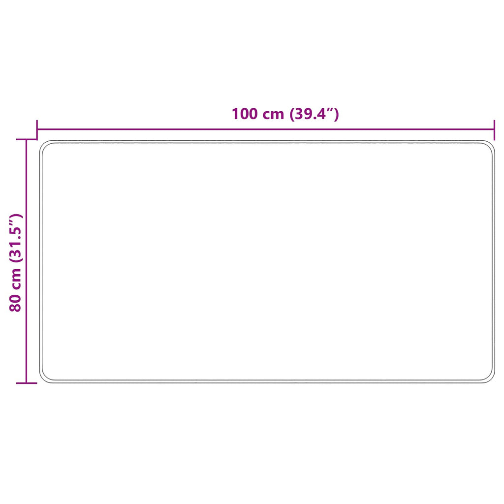 Teppichläufer MARSA Mehrfarbig 80 x 100 cm Polyester und PVC