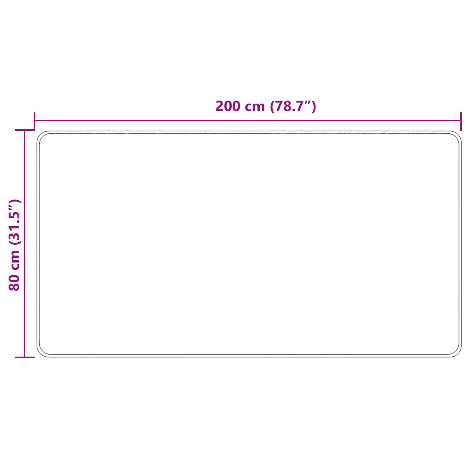 Teppichläufer MARSA Mehrfarbig 80 x 200 cm Polyester und PVC