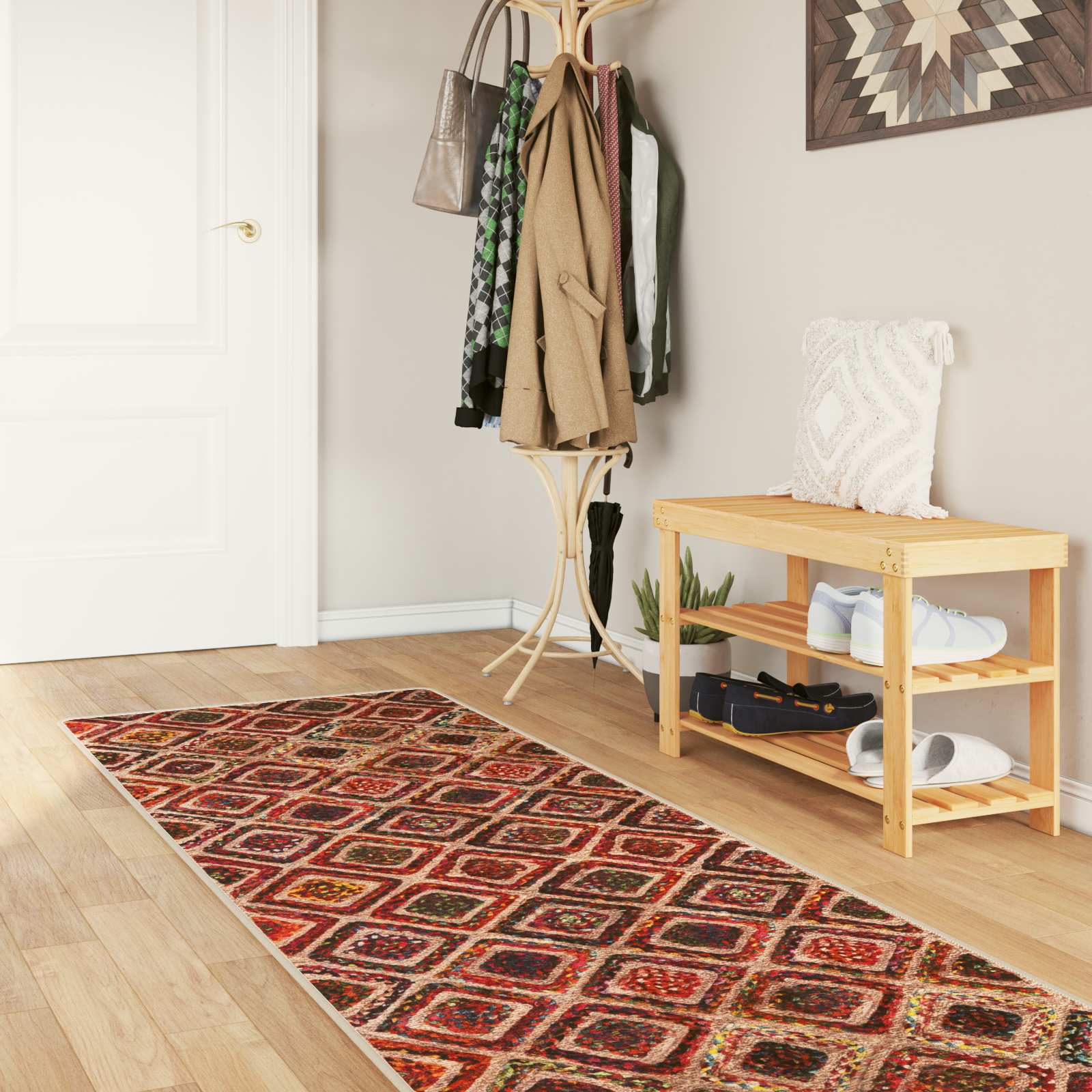 Teppichläufer MARSA Mehrfarbig 80 x 250 cm Polyester und PVC