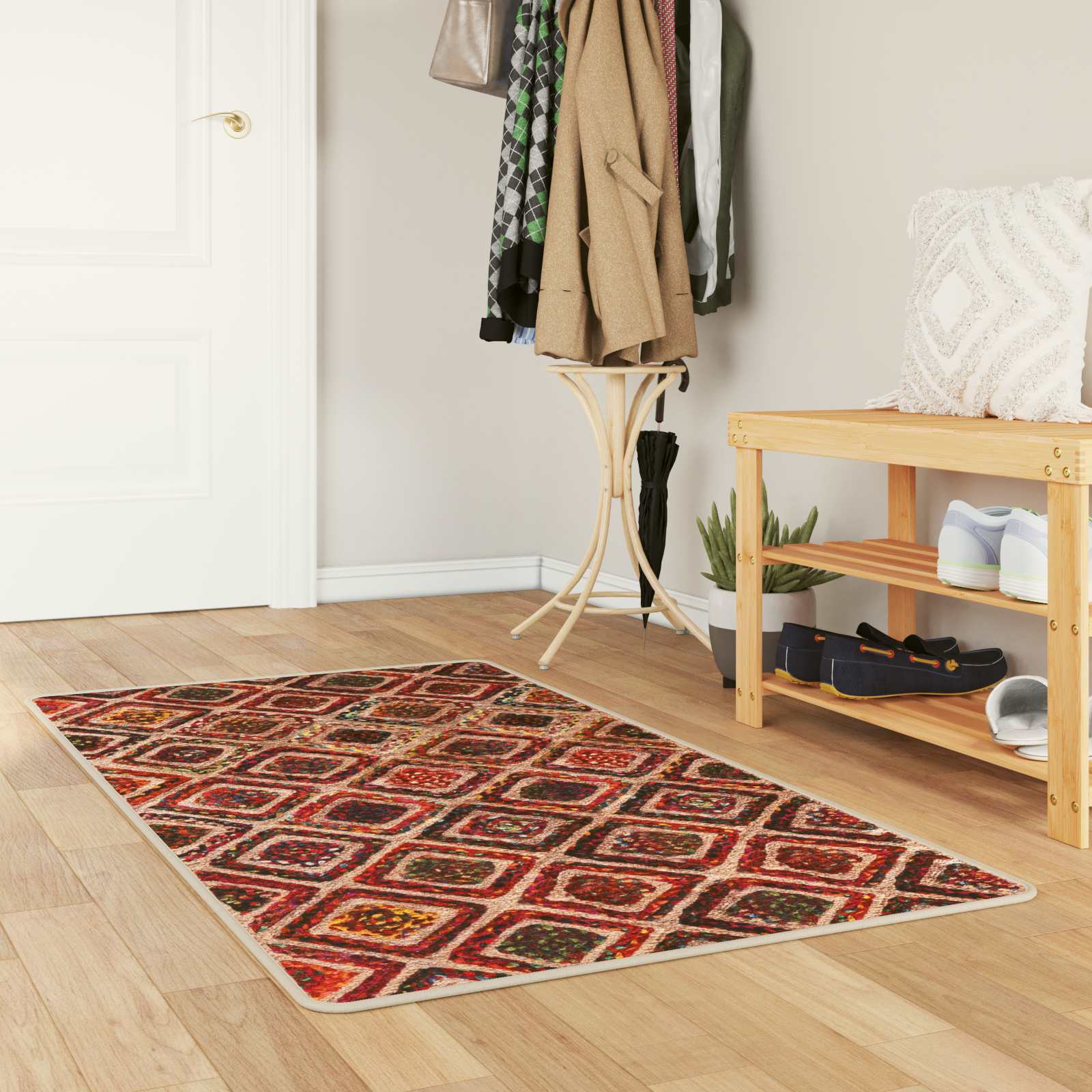 Teppichläufer MARSA Mehrfarbig 100 x 150 cm Polyester und PVC