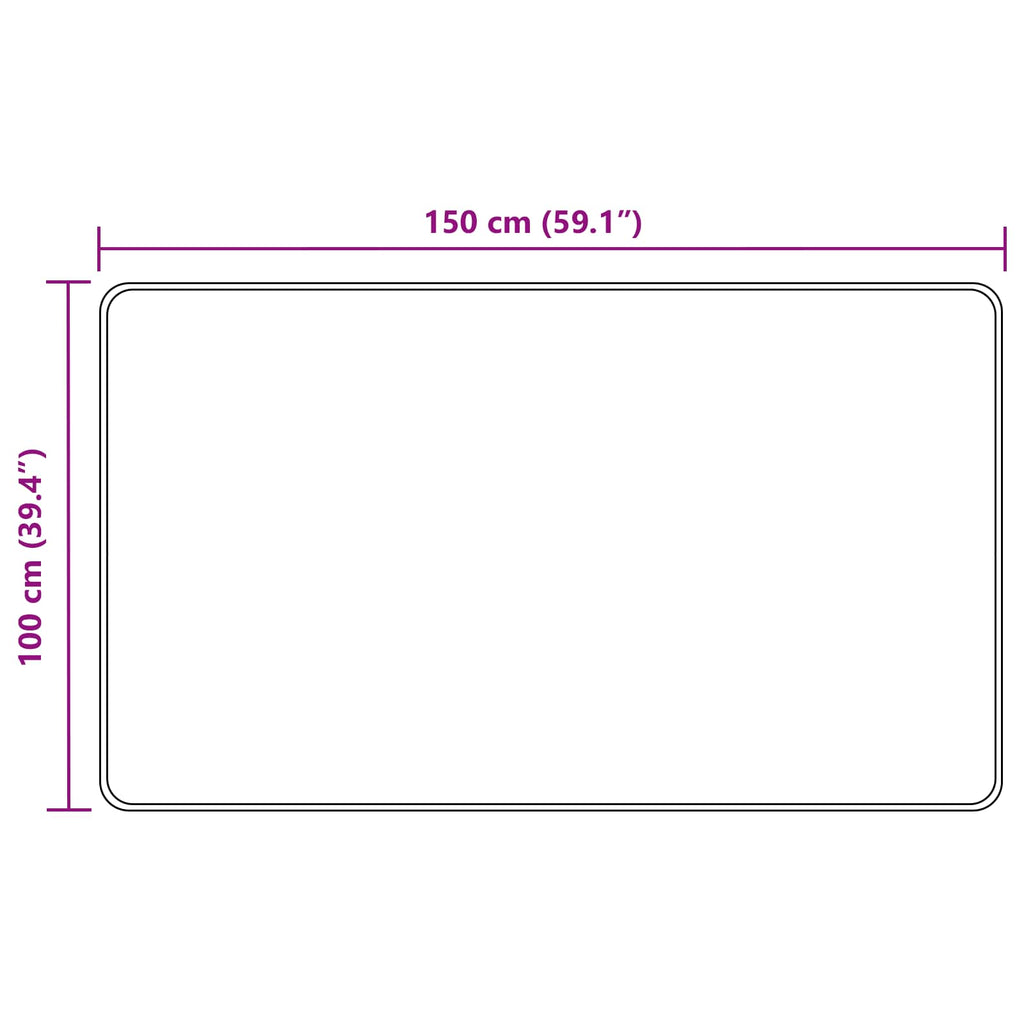 Teppichläufer MARSA Mehrfarbig 100 x 150 cm Polyester und PVC