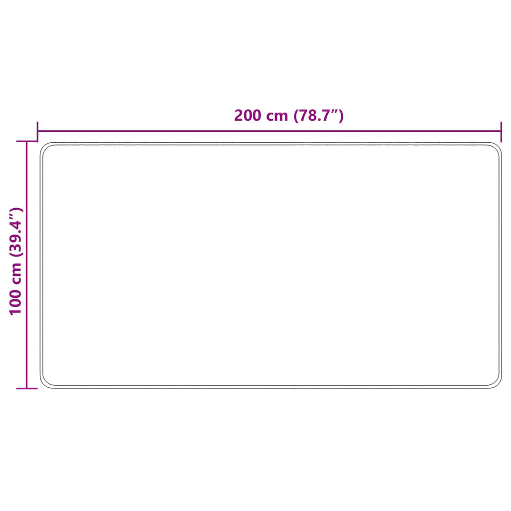 Teppichläufer MARSA Mehrfarbig 100 x 200 cm Polyester und PVC