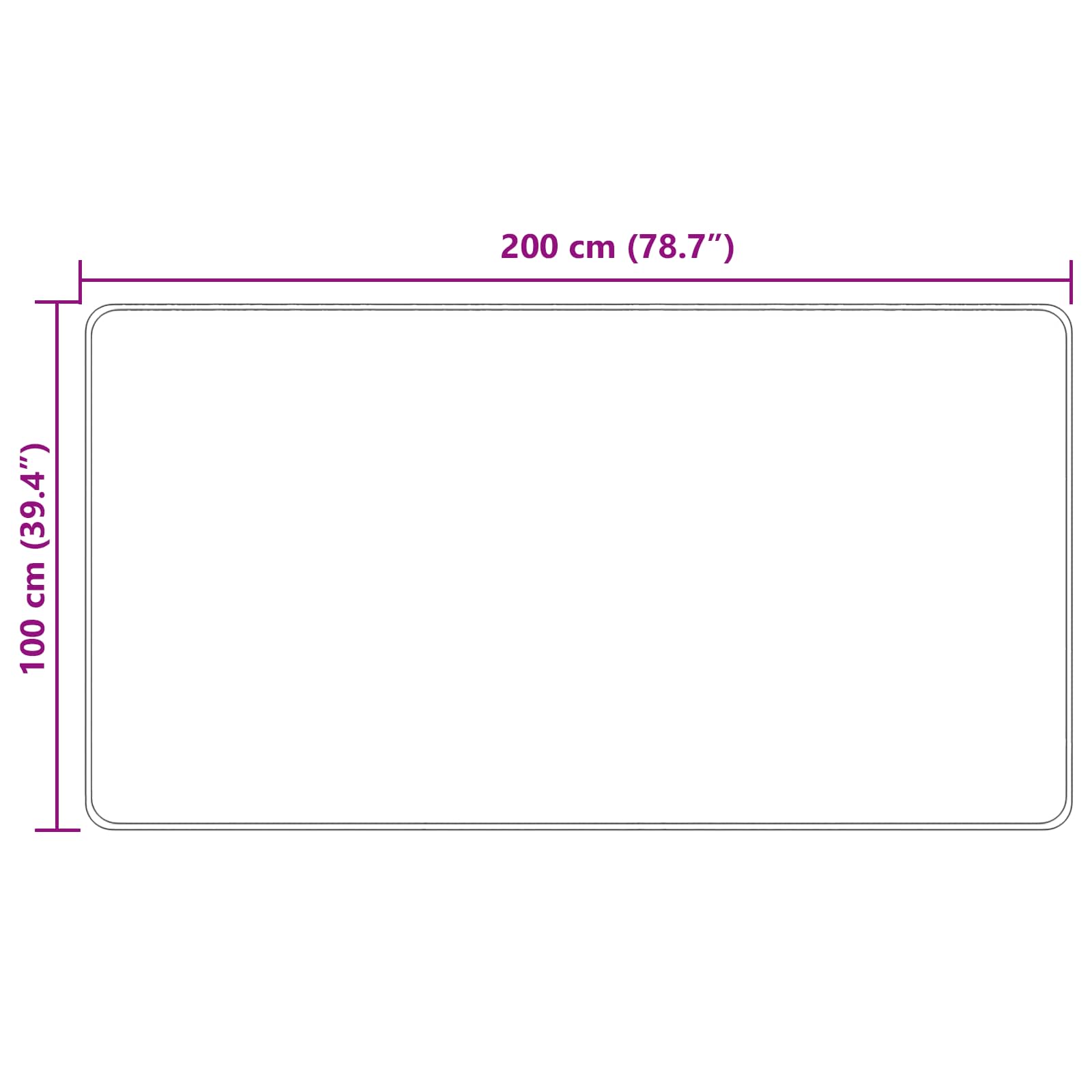 Teppichläufer MARSA Mehrfarbig 100 x 200 cm Polyester und PVC