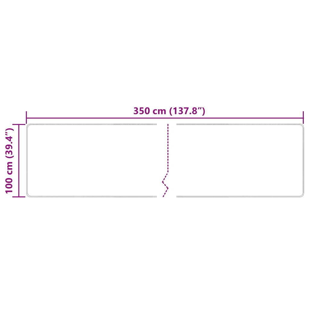 Teppichläufer MARSA Mehrfarbig 100 x 350 cm Polyester und PVC