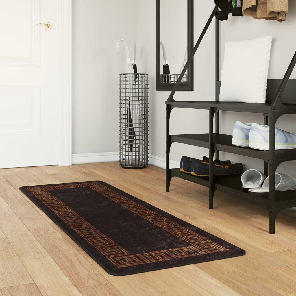 Teppichläufer MARSA Schwarz 50 x 200 cm Polyester und PVC