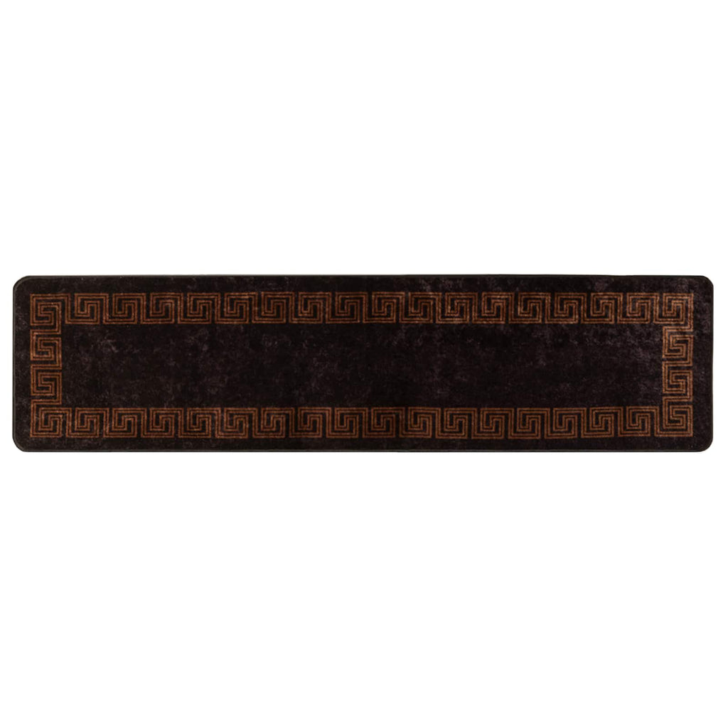 Teppichläufer MARSA Schwarz 50 x 200 cm Polyester und PVC