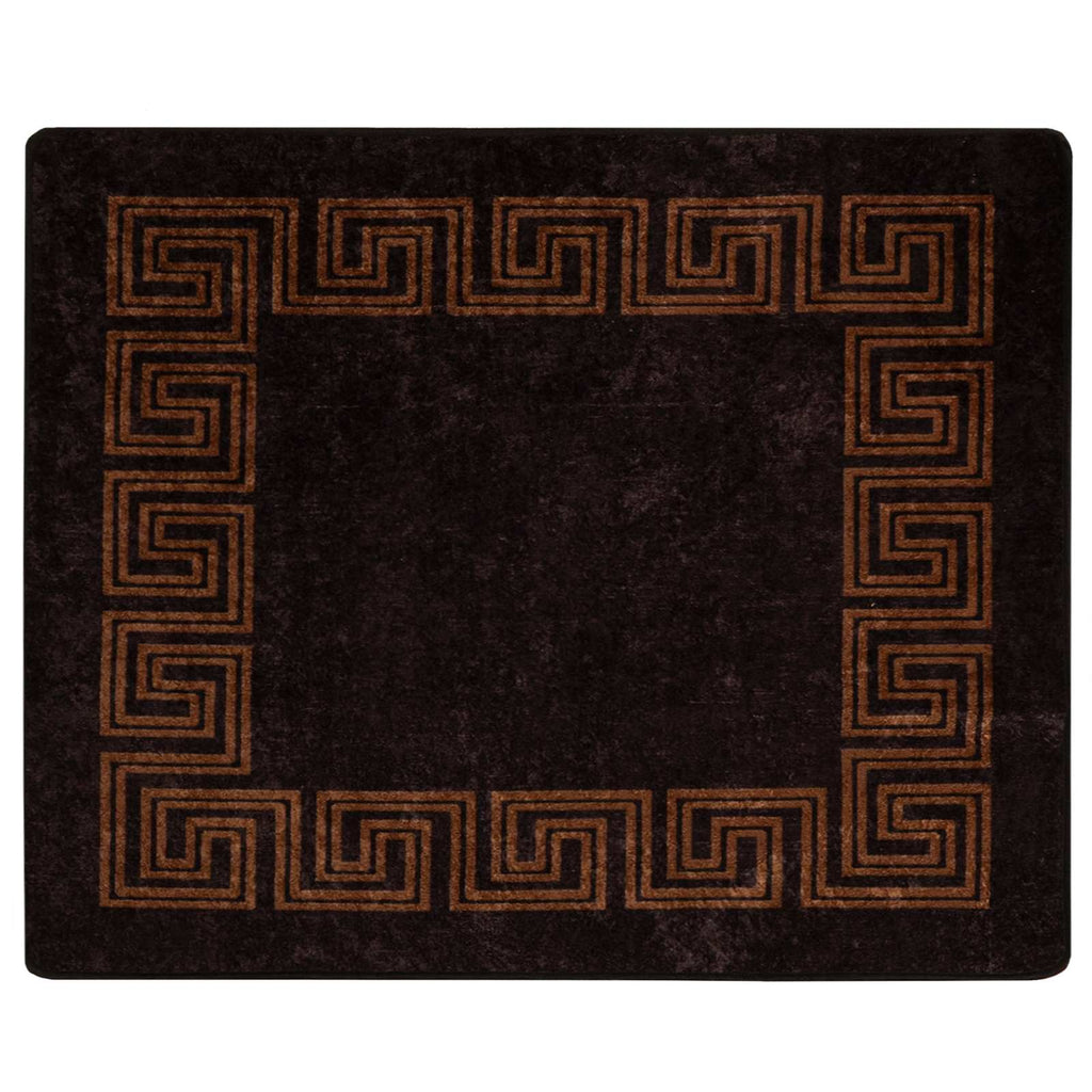 Teppichläufer MARSA Schwarz 80 x 100 cm Polyester und PVC
