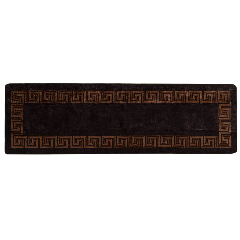Teppichläufer MARSA Schwarz 80 x 250 cm Polyester und PVC