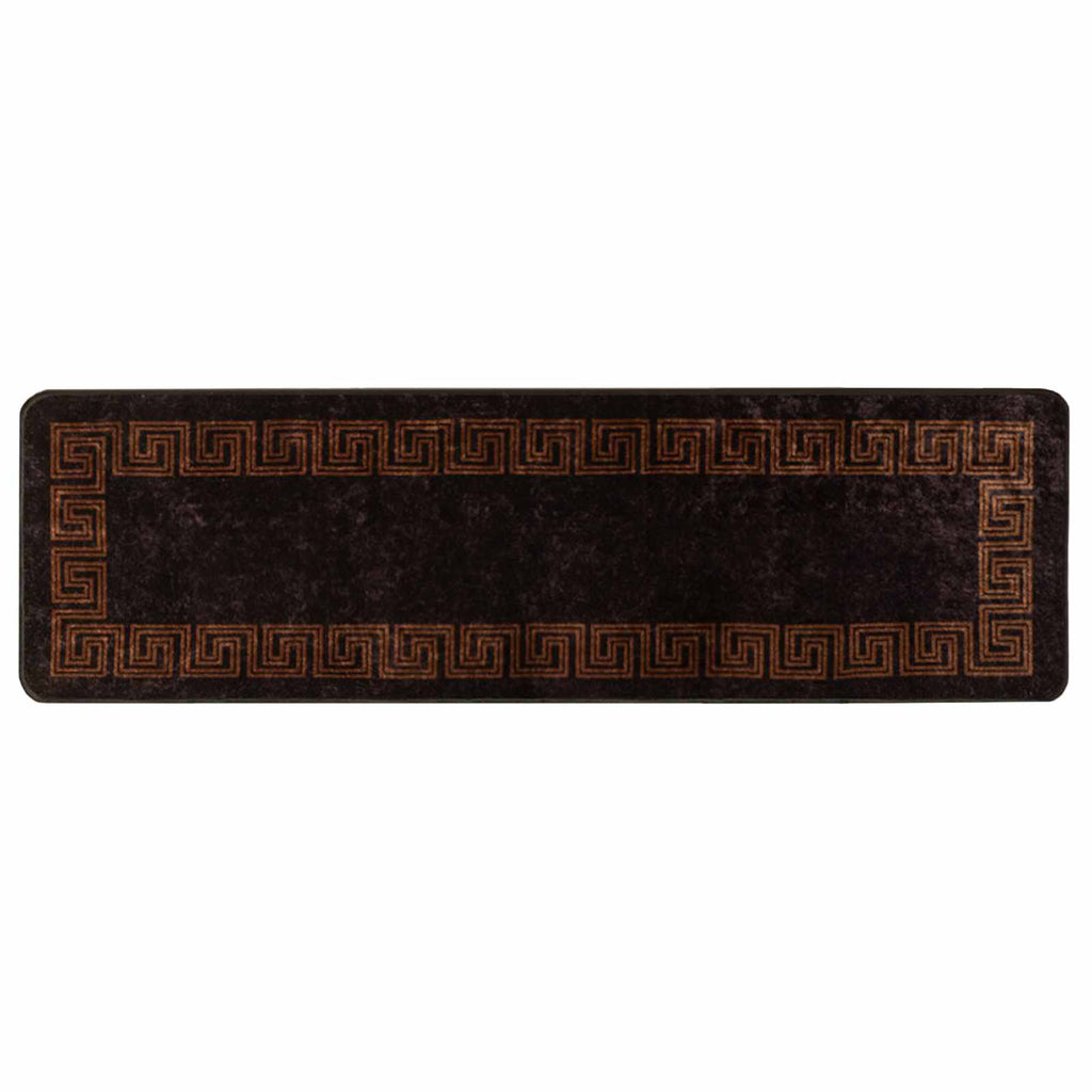 Teppichläufer MARSA Schwarz 100 x 300 cm Polyester und PVC
