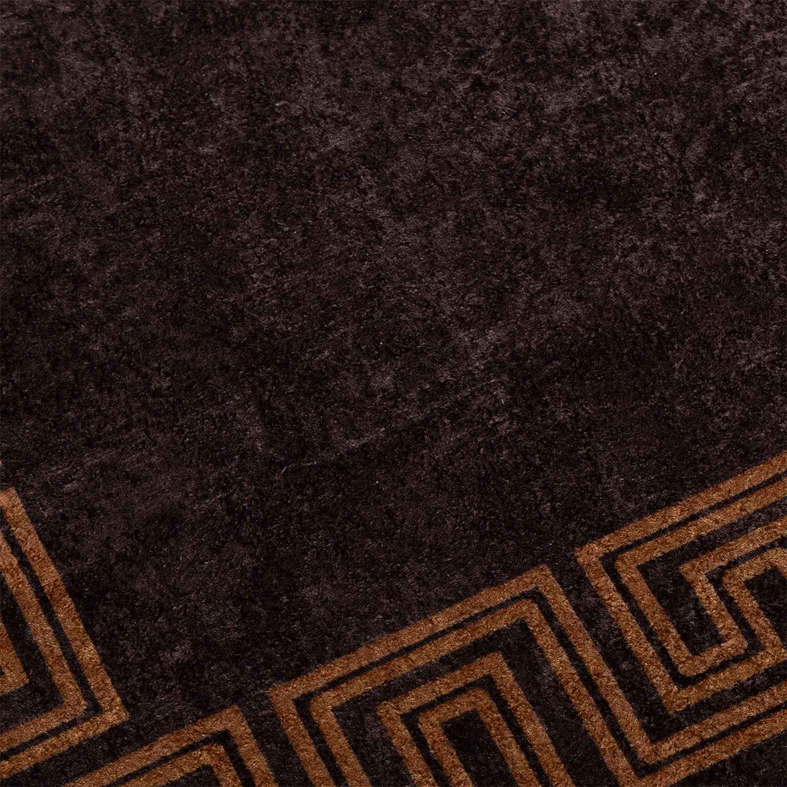 Teppichläufer MARSA Schwarz 100 x 400 cm Polyester und PVC