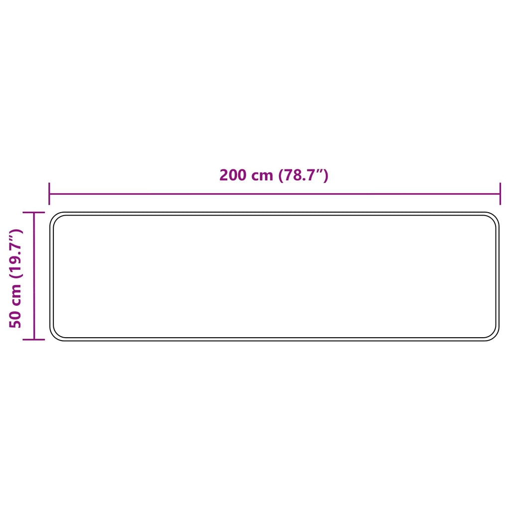 Teppichläufer MARSA Weiß 50 x 200 cm Polyester und PVC
