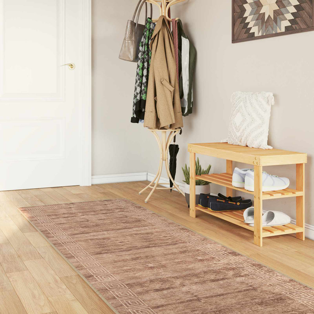 Teppichläufer MARSA Weiß 80 x 250 cm Polyester und PVC