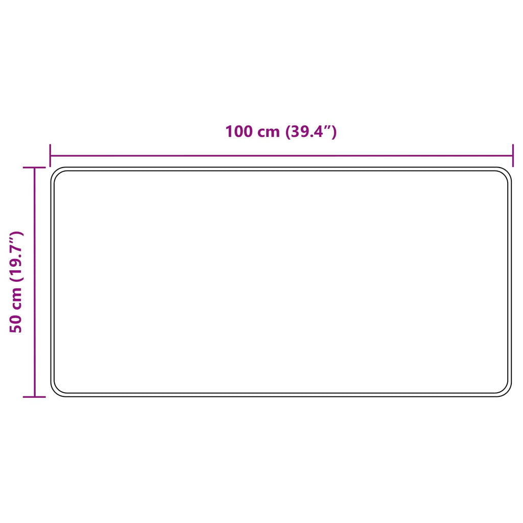Teppichläufer MARSA Schwarz 50 x 100 cm Polyester und PVC