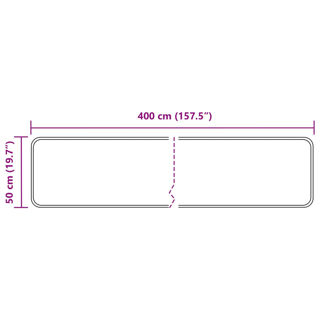 Teppichläufer MARSA Schwarz 50 x 400 cm Polyester und PVC