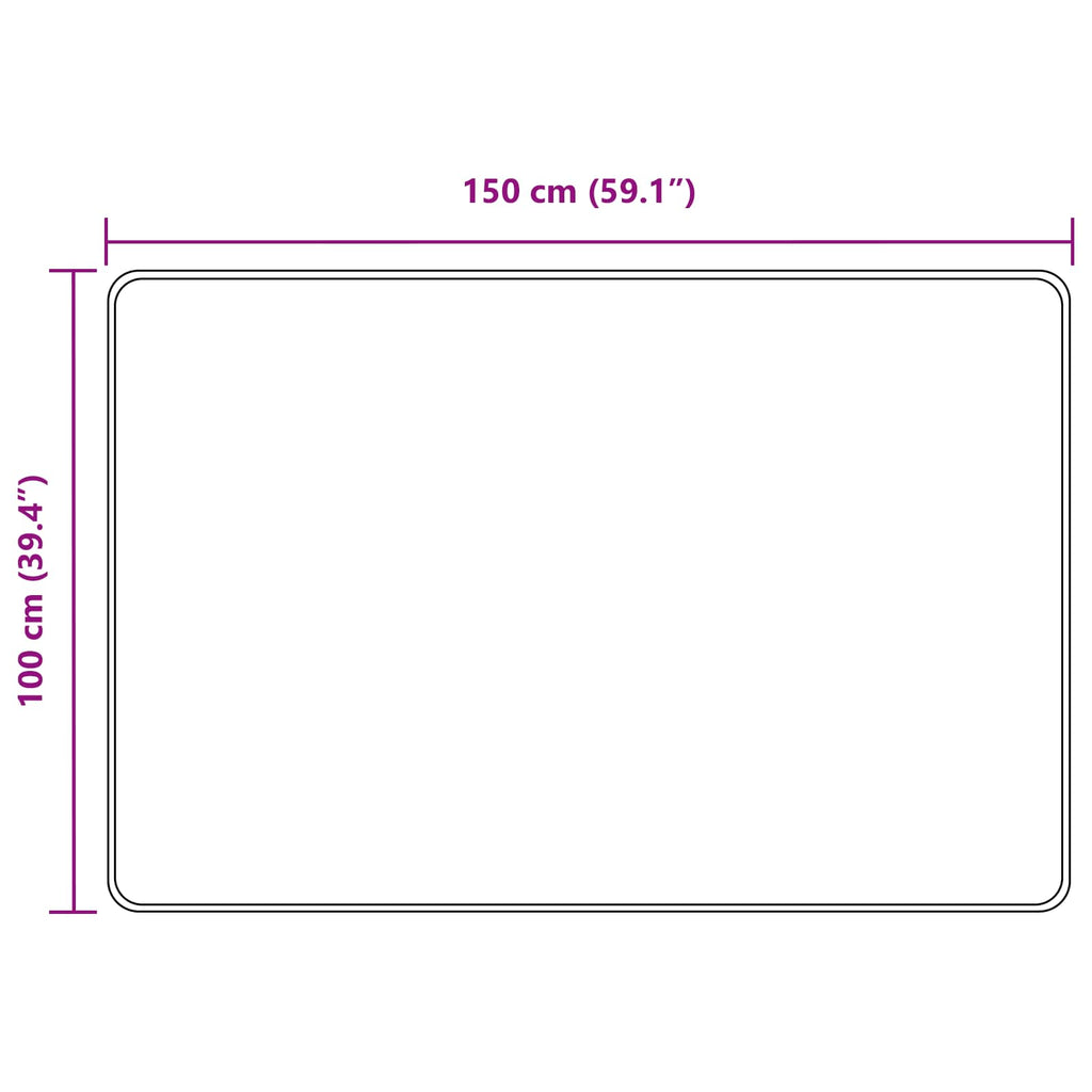 Teppichläufer MARSA Schwarz 100 x 150 cm Polyester und PVC