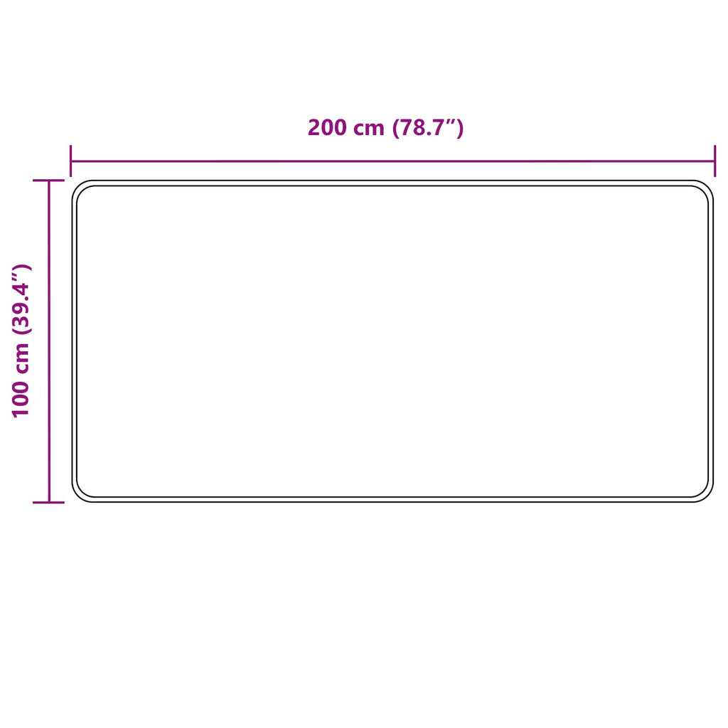 Teppichläufer MARSA Schwarz 100 x 200 cm Polyester und PVC