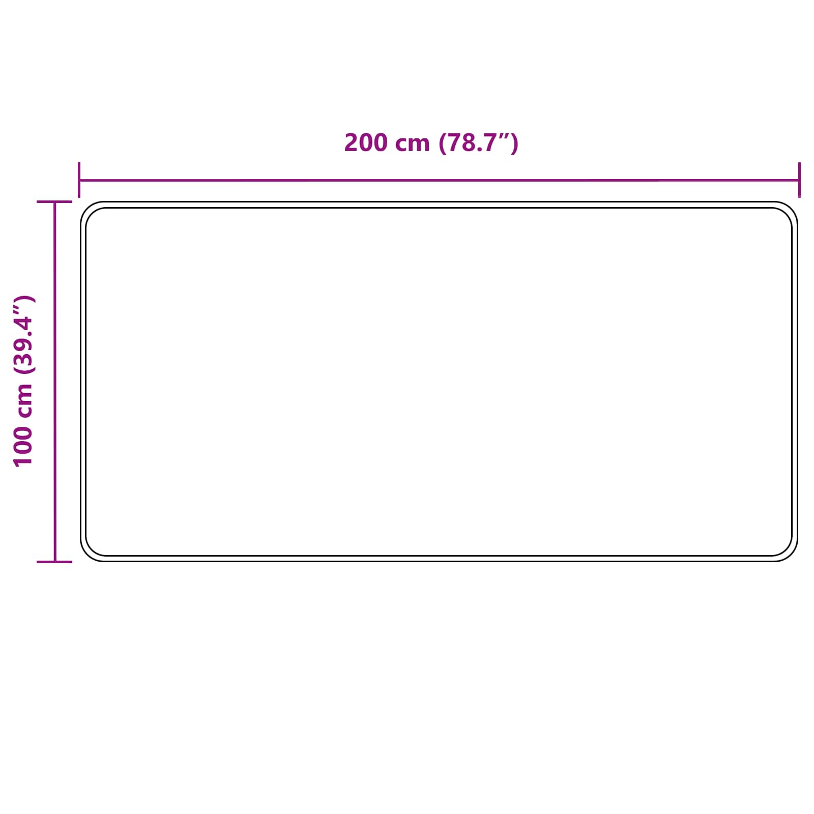 Teppichläufer MARSA Schwarz 100 x 200 cm Polyester und PVC