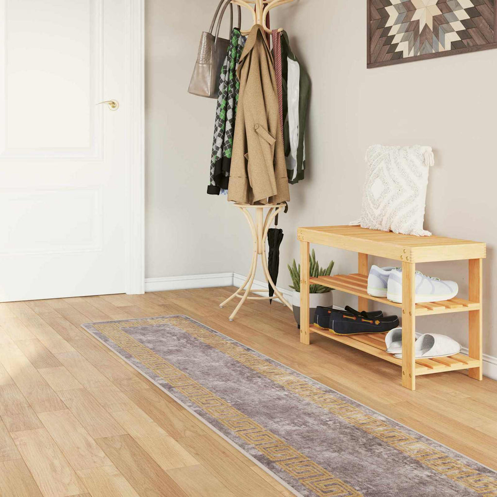 Teppichläufer MARSA Grau 50 x 300 cm Polyester und PVC
