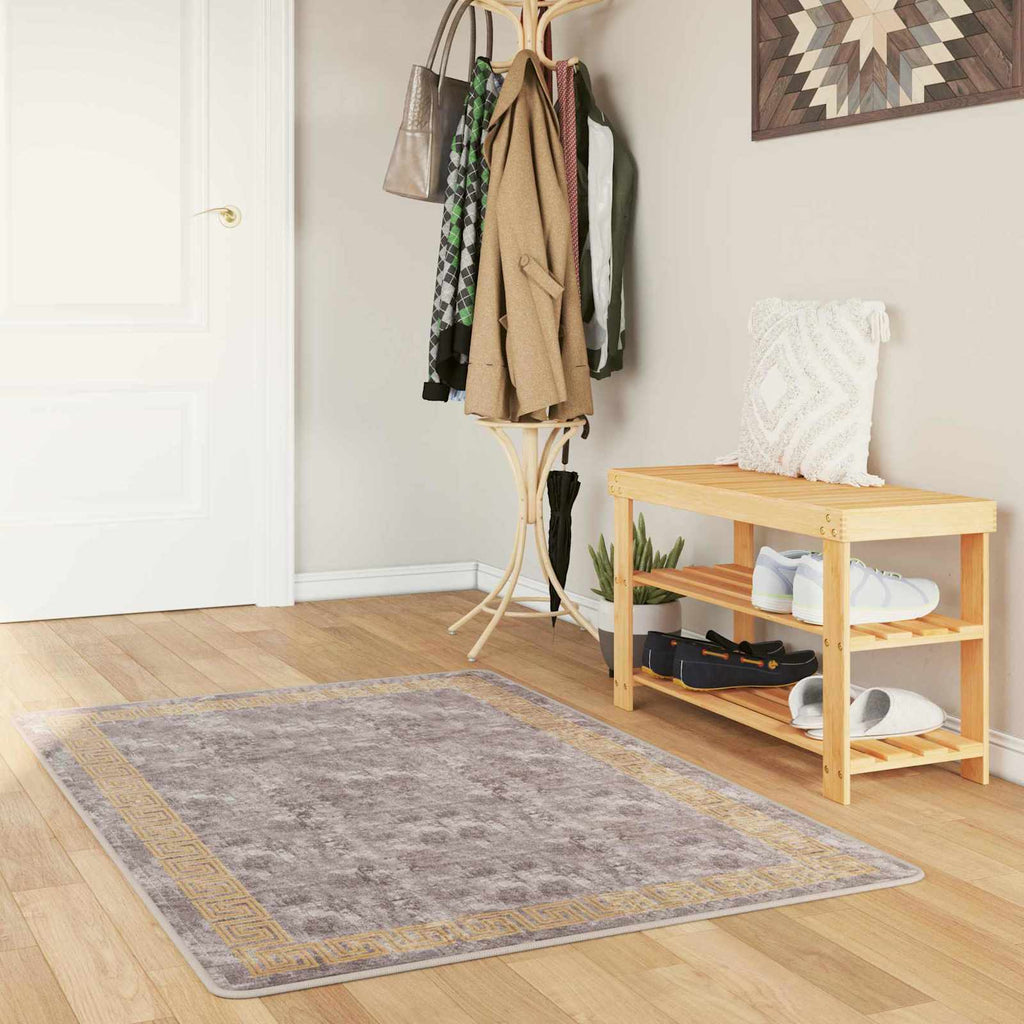 Teppichläufer MARSA Grau 80 x 100 cm Polyester und PVC