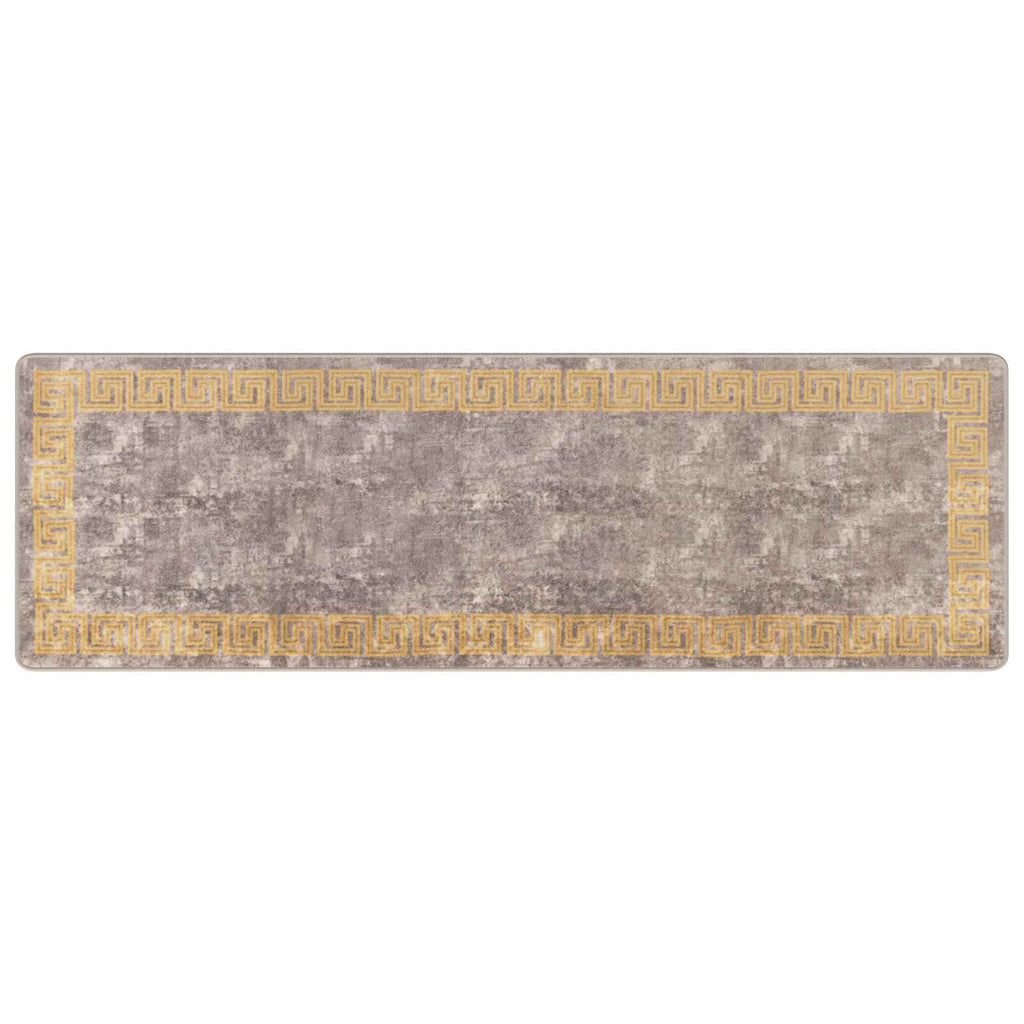 Teppichläufer MARSA Grau 80 x 250 cm Polyester und PVC