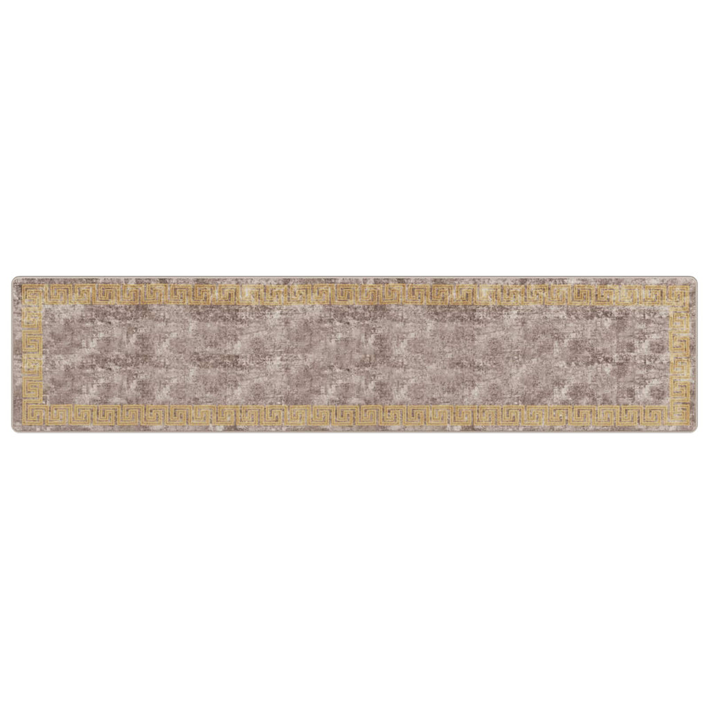 Teppichläufer MARSA Grau 80 x 350 cm Polyester und PVC