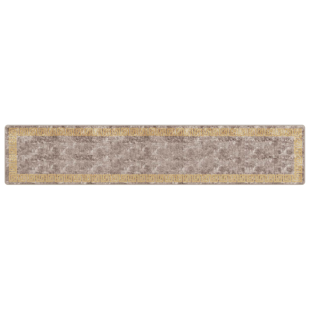 Teppichläufer MARSA Grau 80 x 400 cm Polyester und PVC
