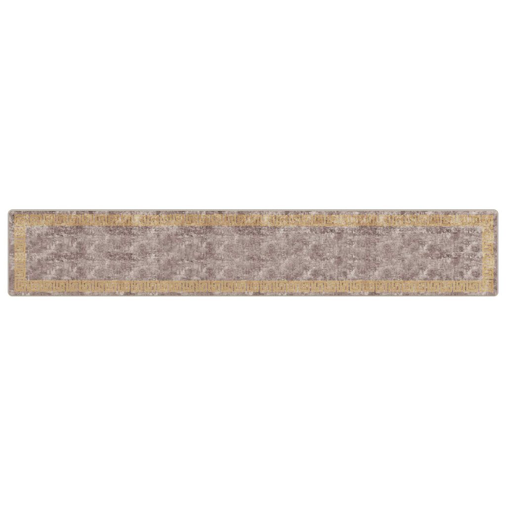 Teppichläufer MARSA Grau 80 x 450 cm Polyester und PVC