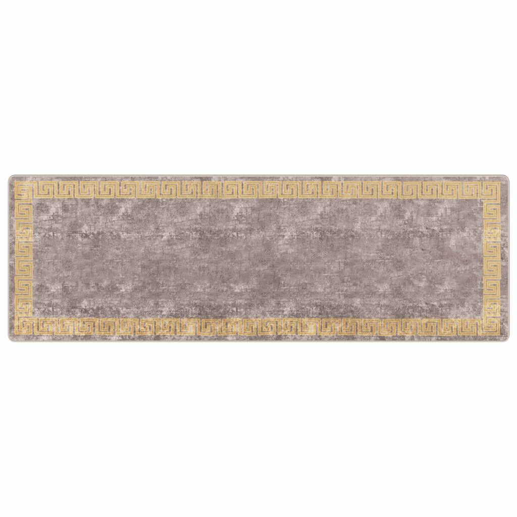 Teppichläufer MARSA Grau 100 x 300 cm Polyester und PVC