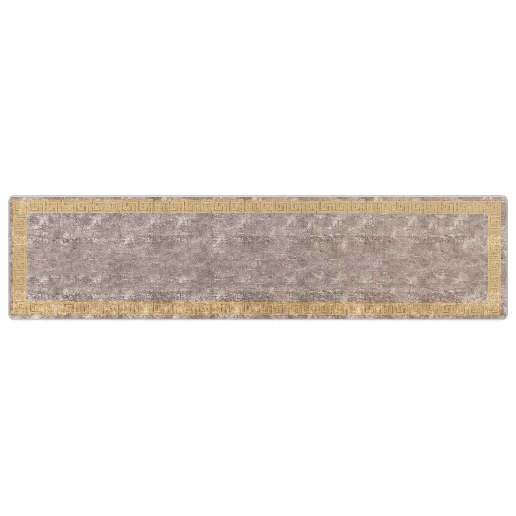 Teppichläufer MARSA Grau 100 x 400 cm Polyester und PVC
