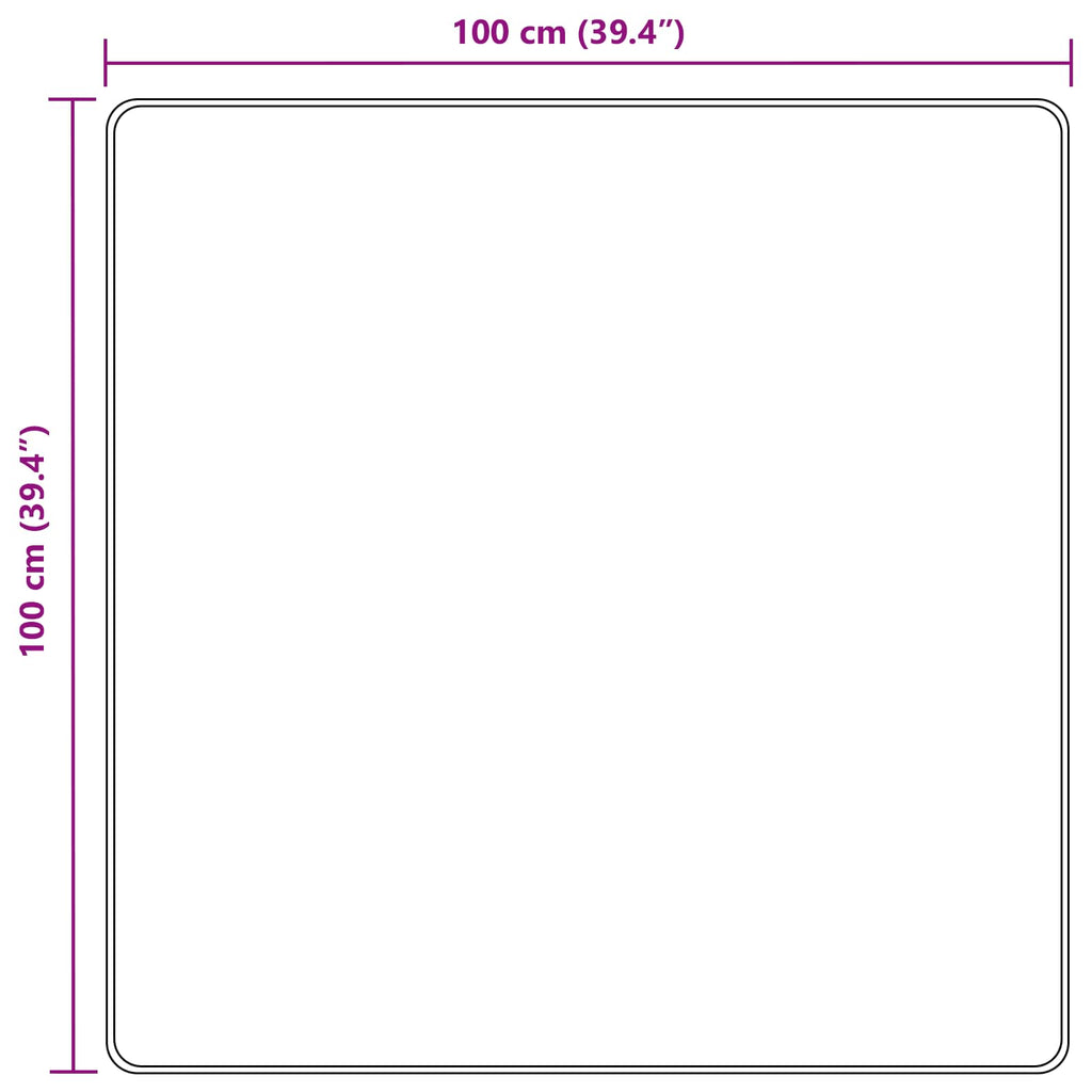 Teppichläufer MARSA Schwarz 100 x 100 cm Polyester und PVC
