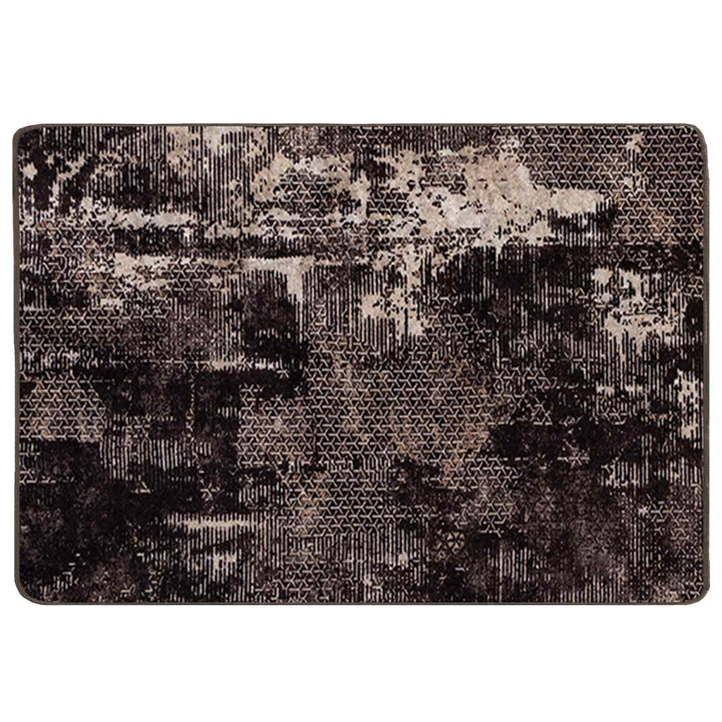 Teppichläufer MARSA Schwarz 100 x 150 cm Polyester und PVC