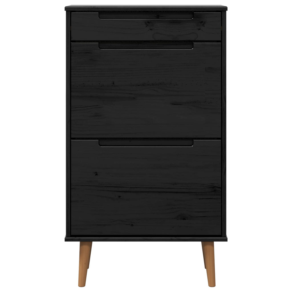 Schuhschrank MOLDE 59,5 x 35 x 103 cm Massives Kiefernholz