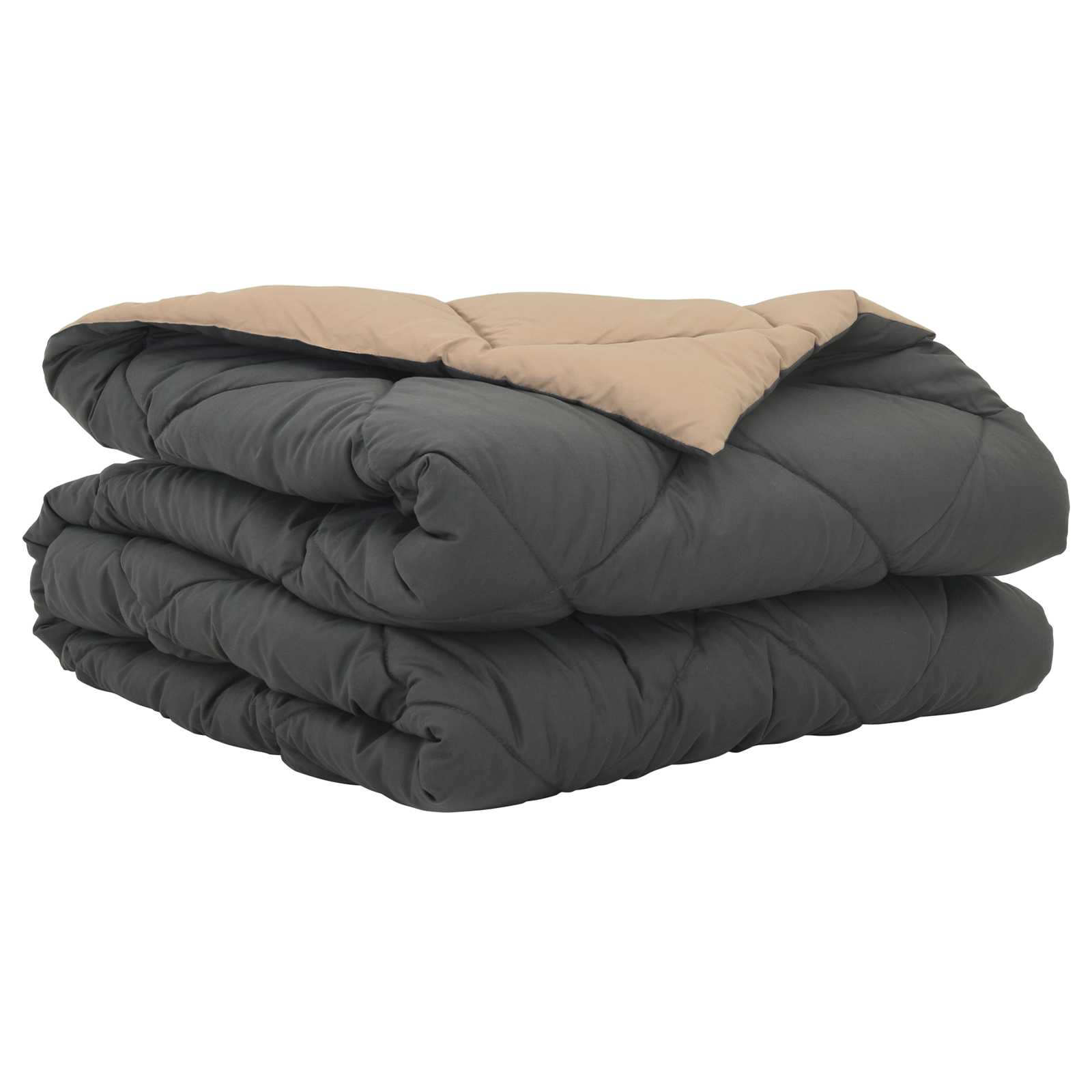 Sommerdecke Anthrazit und Taupe 220 x 135 cm Mikrofaser
