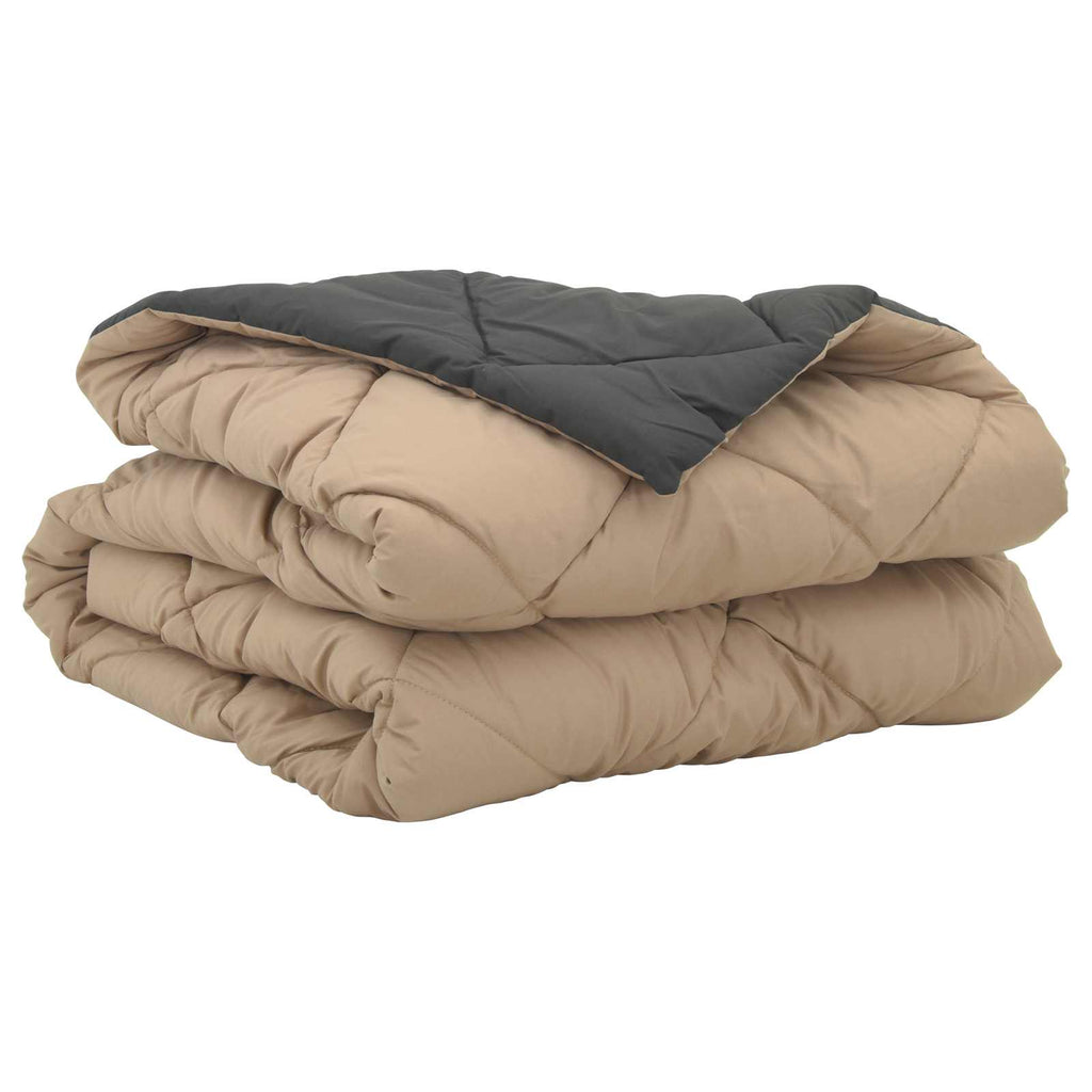 Sommerdecke Anthrazit und Taupe 220 x 155 cm Mikrofaser