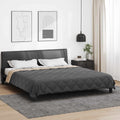 Sommerdecke Anthrazit und Taupe 220 x 200 cm Mikrofaser