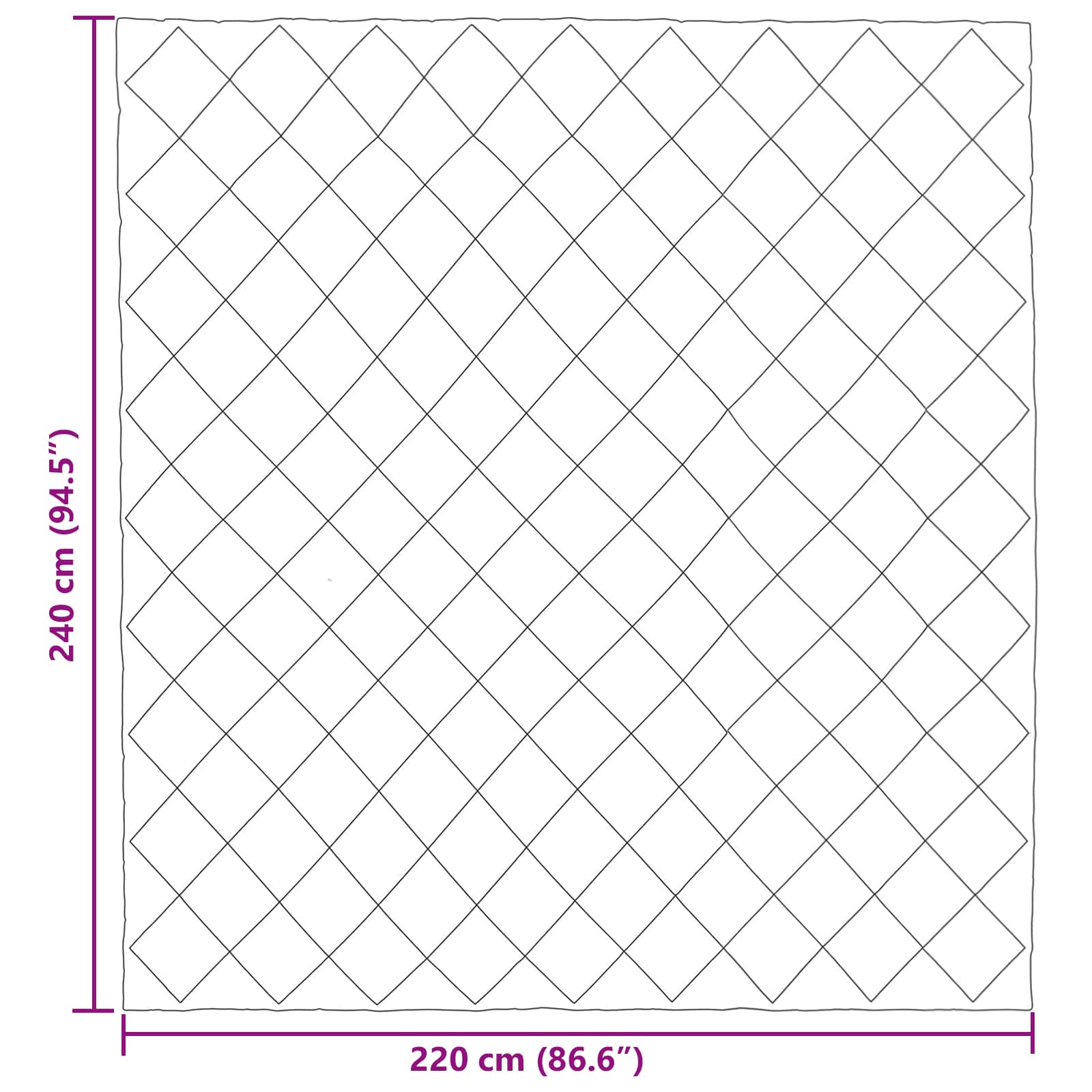 Sommerdecke Anthrazit und Taupe 220 x 240 cm Mikrofaser