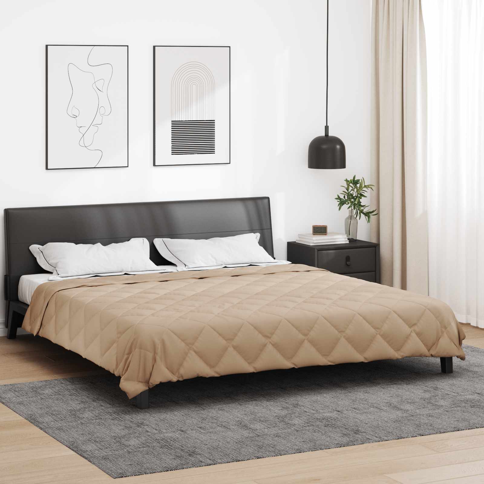 Sommerdecke Taupe 220 x 240 cm Mikrofaser